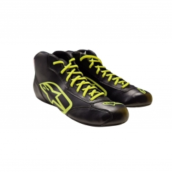 TECH-1 K START ALPINESTARS Rider Shoes [Black/Fluo Yellow]