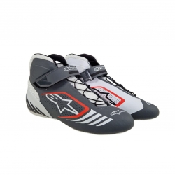 ALPINESTARS TECH-1 KX Rider Shoes [White/Grey/Fluo Red]