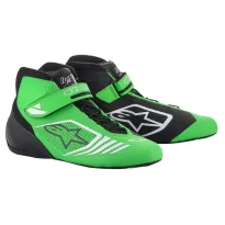 Zapatillas de piloto TECH-1 KX ALPINESTARS [negro/verde fluorescente/blanco]