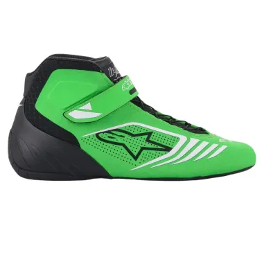 Zapatillas de piloto TECH-1 KX ALPINESTARS [negro/verde fluorescente/blanco]