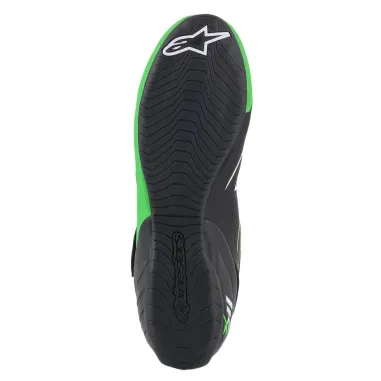 Zapatillas de piloto TECH-1 KX ALPINESTARS [negro/verde fluorescente/blanco]