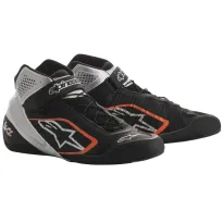 Zapatillas de piloto TECH-1 KZ ALPINESTARS [negro/plata/naranja fluorescente]