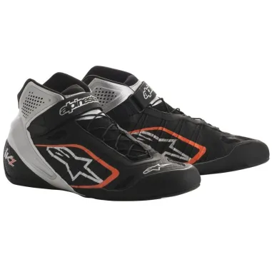 Scarpe pilota TECH-1 KZ ALPINESTARS [nero/argento/arancione fluo]