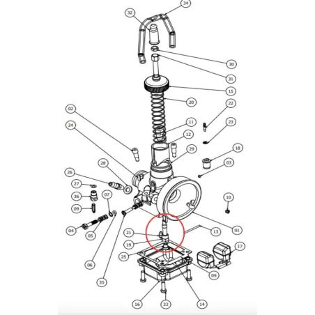 Polverizzatore per carburatore FM18-1A TILLOTSON