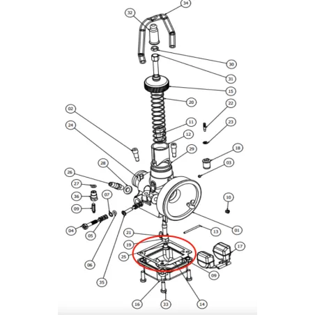 Guarnizione per vaschetta carburatore MINI TILLOTSON