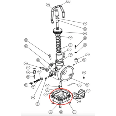 Bowl for carburetor FM18-1A TILLOTSON