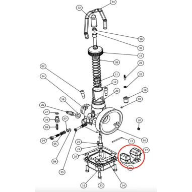 Galleggiante per carburatore FM18-1A TILLOTSON