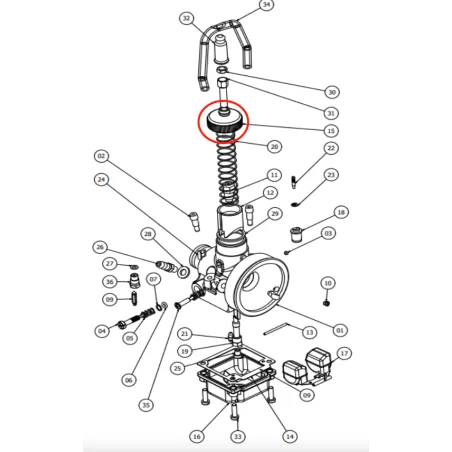 Carburetor cap FM18-1A TILLOTSON