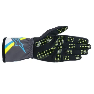 Guantes TECH-1 RACE V2 S ALPINESTARS niño [negro/cian/amarillo fluorescente]