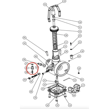 Kit valvola a spillo per carburatore FM18-1A TILLOTSON