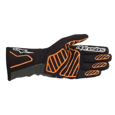 Guantes TECH-1 K V2 ALPINESTARS [negro/naranja fluorescente]