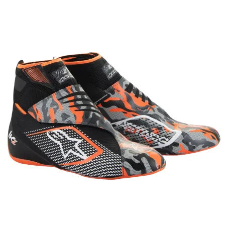 Pilot shoes TECH-1 KZ V2 ALPINESTARS [black/orange fluo/camo]