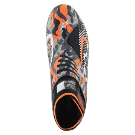 Pilot shoes TECH-1 KZ V2 ALPINESTARS [black/orange fluo/camo]
