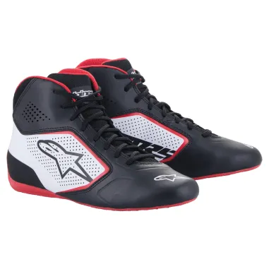 Zapatillas de piloto TECH-1 K START V2 ALPINESTARS [negro/blanco/rojo]