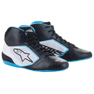 Scarpe pilota TECH-1 K START V2 ALPINESTARS [nero/bianco/azzurro]
