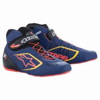 Scarpe pilota TECH-1 KX V2 ALPINESTARS [blu oltremare/rosso fluo/giallo]