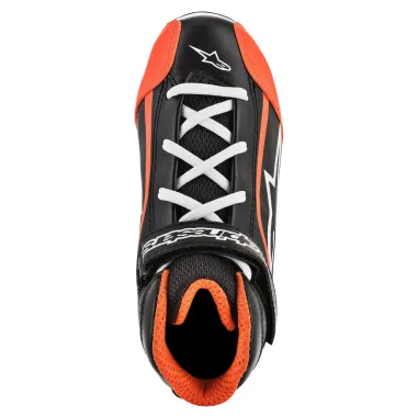 Pilot shoes TECH-1 KS ALPINESTARS kid [black/white/orange fluo]