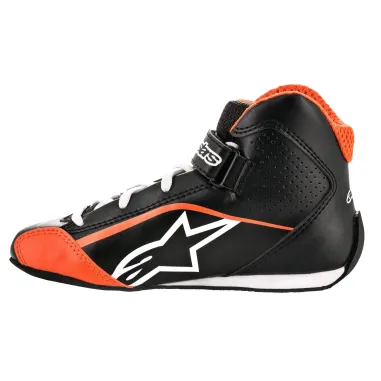 Pilot shoes TECH-1 KS ALPINESTARS kid [black/white/orange fluo]
