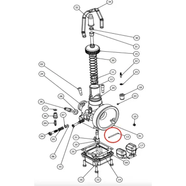 Float pin for carburetor FM18-1A TILLOTSON