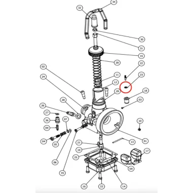 Circlip tipo E (diámetro 2mm) para carburador FM18-1A TILLOTSON