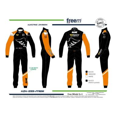 Black kart suit KART REPUBLIC (taylor made)