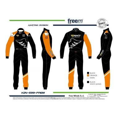 Traje de kart negro KART REPUBLIC