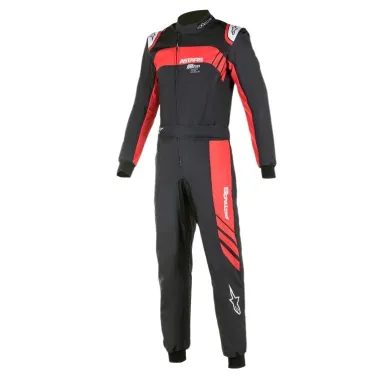Tuta KMX-9 V2 grafica 3 ALPINESTARS [nero/rosso fluo]