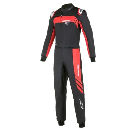 Tuta KMX-9 V2 grafica 3 ALPINESTARS [nero/rosso fluo]