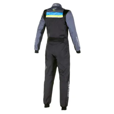 Traje KMX-9 V2 gráficos 4 ALPINESTARS [negro/cian/amarillo fluorescente]