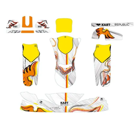 Kits de pegatinas completo DYNAMICA EVO 2025 OK-KZ-DD2 KART REPUBLIC