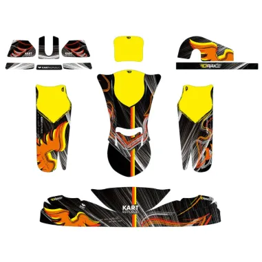Complete sticker kit DYNAMICA EVO 2025 OK-KZ-DD2 KART REPUBLIC DRAKE