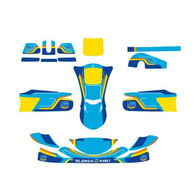 Complete sticker kit DYNAMICA EVO 2025 OK-KZ-DD2 FERNANDO ALONSO