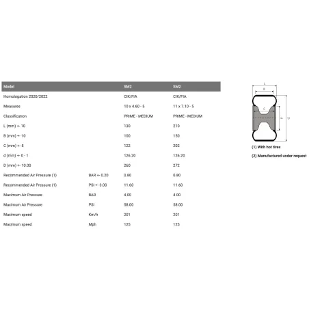 Set pneumatici SM2 MG