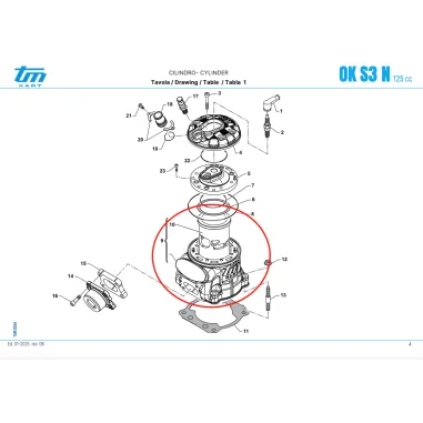 Kart cylinder 125 OKN N3 TM KART