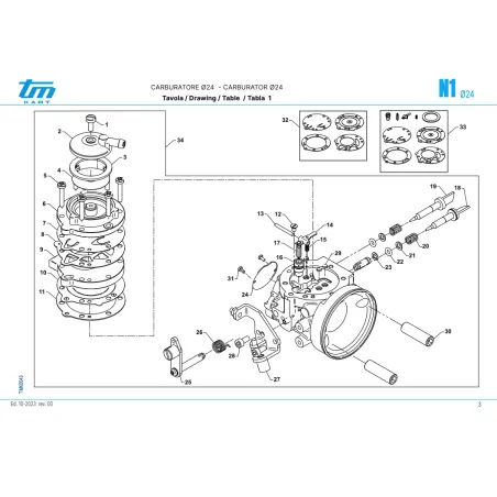 Carburetor N1 OKN TM KART