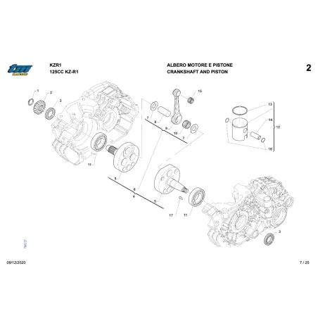 Pistón completo 4° KZ TM KART