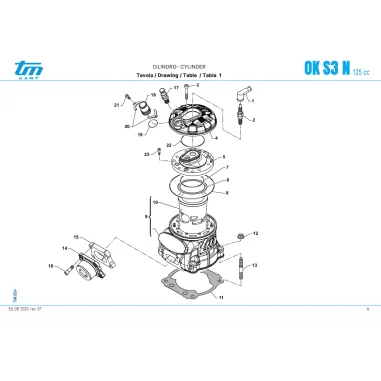 Colector de escape OKN - JUNIOR TM KART