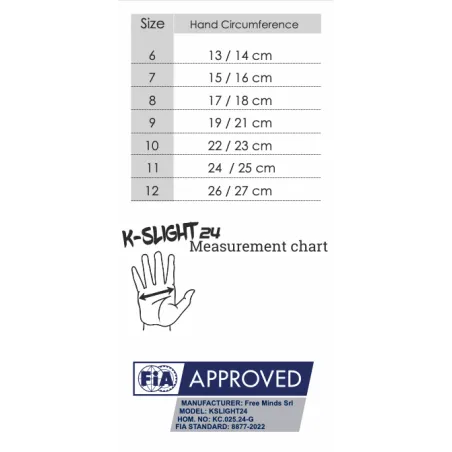 Guantes K-SLIGHT 24 STAIN CIK-FIA FREEM [negro/azul]