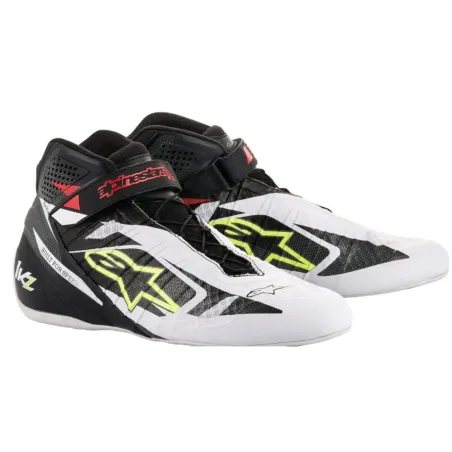 Scarpe pilota TECH-1 KZ KWC edizione limitata ALPINESTARS [nero/bianco/giallo fluo/rosso]