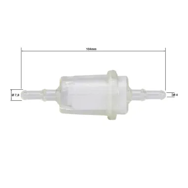 Large filter for petrol