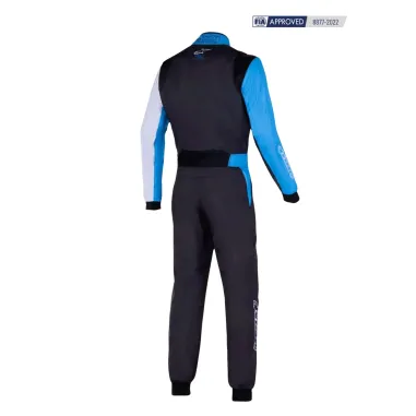 Suit KMX-9 V3 graphics 2 CIK-FIA ALPINESTARS [black/cyan/fuchsia]