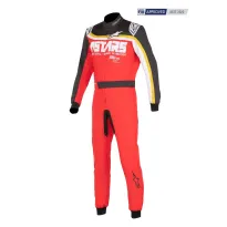 Suit KMX-9 V3 graphics 2 CIK-FIA ALPINESTARS [red/black/brass brown]