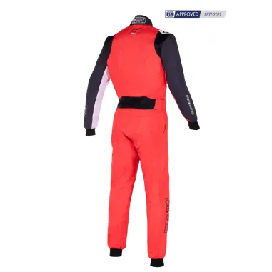 Suit KMX-9 V3 graphics 2 CIK-FIA ALPINESTARS [red/black/brass brown]