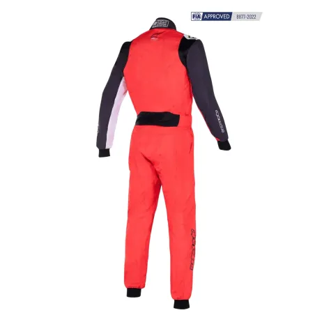 Traje KMX-9 V3 gráficos 2 CIK-FIA ALPINESTARS [rojo/negro/marrón latón]