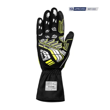 Gloves K-ARROW + CIK-FIA SPARCO [black/yellow fluo]