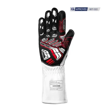 Guantes K-ARROW + CIK-FIA SPARCO [blanco/negro]