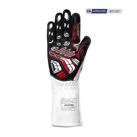 Guantes K-ARROW + CIK-FIA SPARCO [blanco/negro]