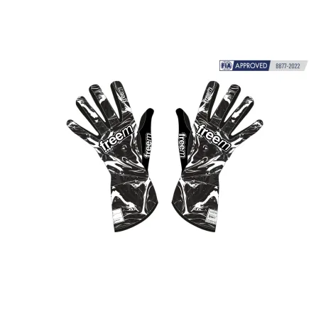 Guantes K-SLIGHT 24 STAIN CIK-FIA FREEM [negro/blanco]