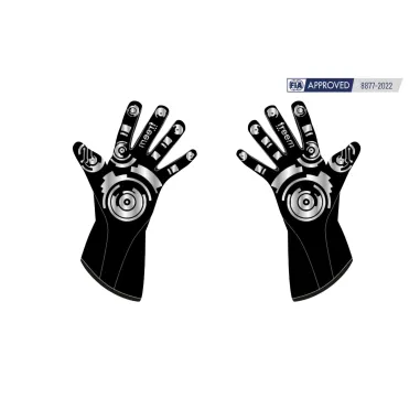 Guantes K-SLIGHT 24 CLOVE CIK-FIA FREEM [negro/naranja]