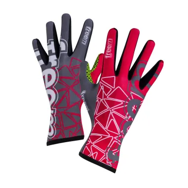 Guantes K-SLIGHT 22 FREEM [gris/blanco/rojo]